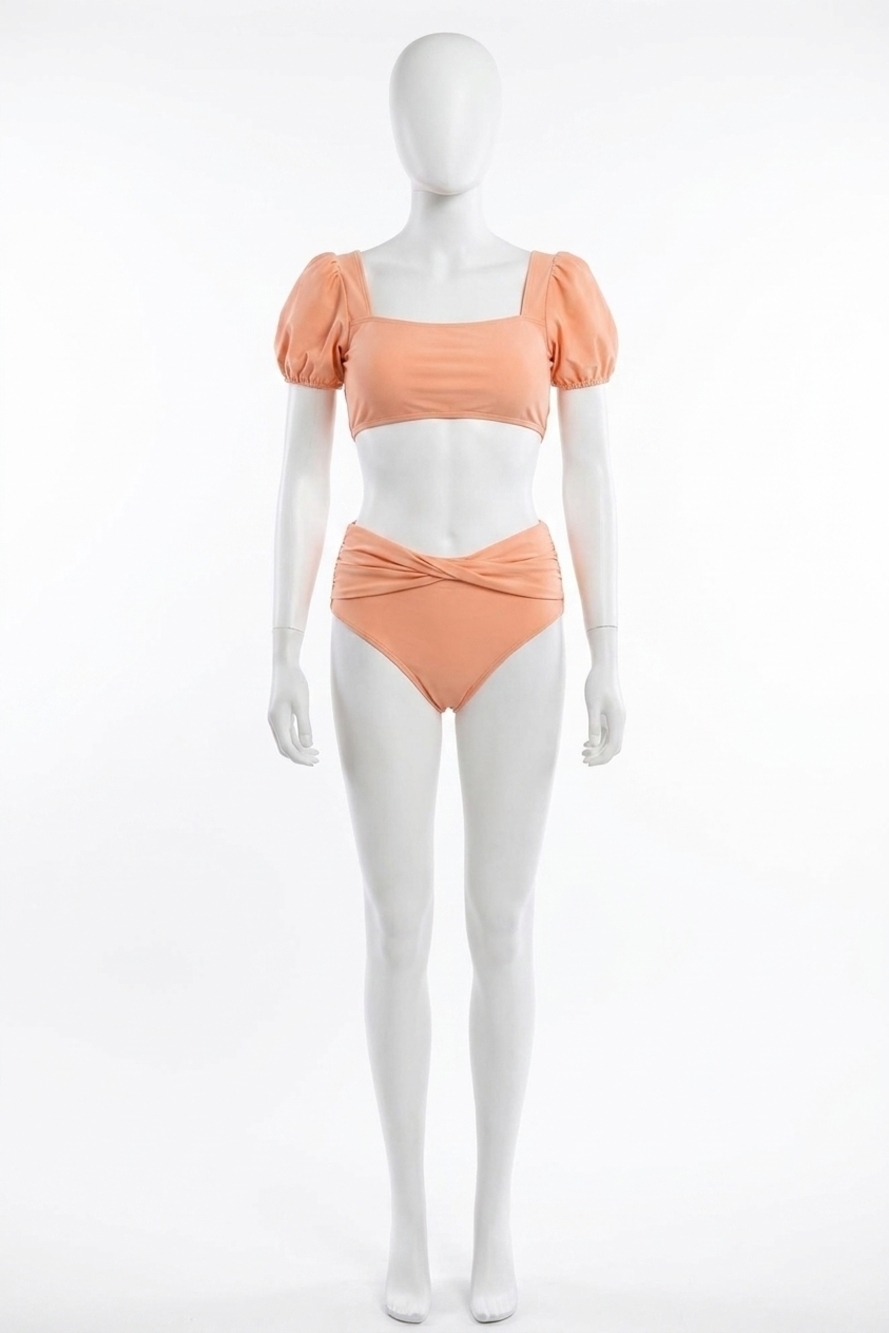 NEW AND THE WHY day at the pool swimsuit in peach